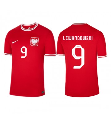 Polen Robert Lewandowski #9 Udebanetrøje VM 2022 Kort ærmer